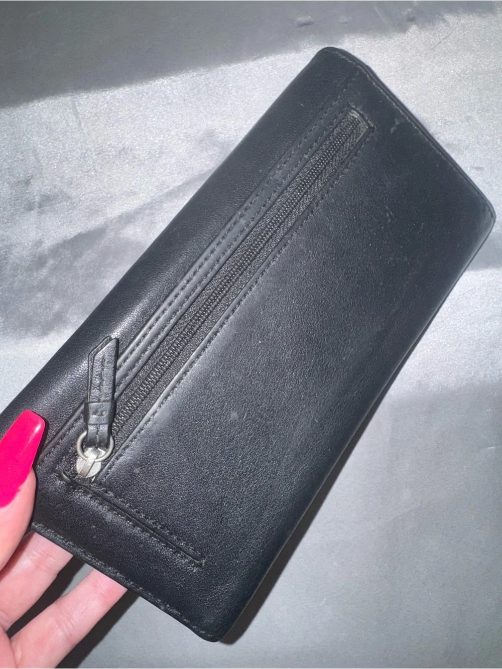 Coach Black Leather Continental Wallet